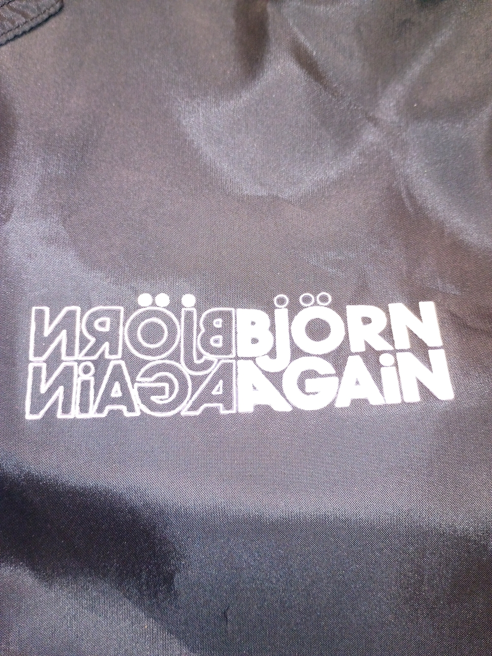 Bjorn Again Black Lightweight Men's Windbreaker Jacket 1988 - Picture 7 of 9